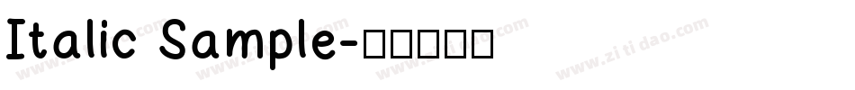 Italic Sample字体转换